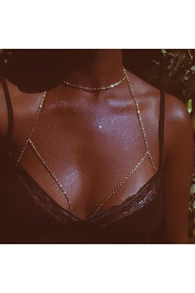 SSMEDIA Body chain (invisible bra) made up of several thin chains, jewelry type