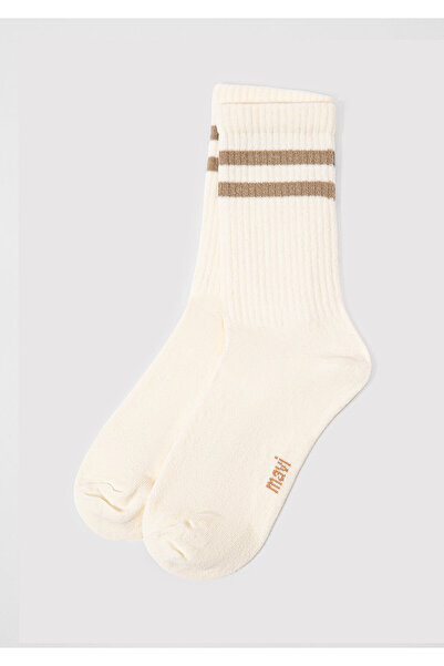 Mavi Weiße Socken mit Streifendetail 1912447 -82949