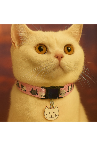 PAWNEST طوق قطط مزخرف بنمط القطط - مع مشبك أمان، وجرس، قابل للتعديل، 4 خيارات...