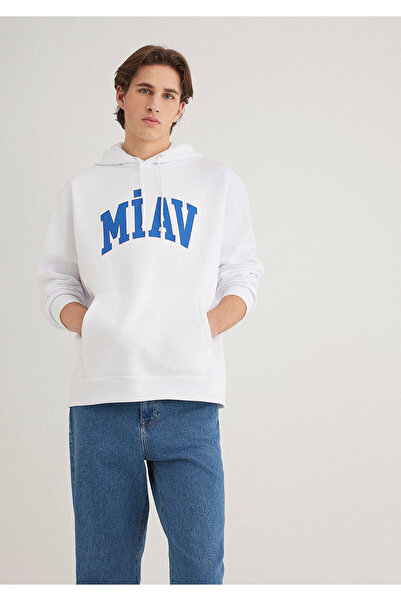 Mavi Miav bedrucktes Kapuzen-Sweatshirt 0S10122-620