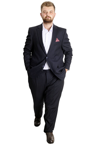ModeXL Large Size Men's Suit Line 23023 Navy Blue