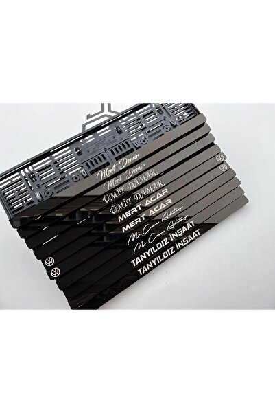 Bambus PLEKSİ LAZER MARKALAMA İSME ÖZEL 2 ADET ARAÇ PLAKALIK