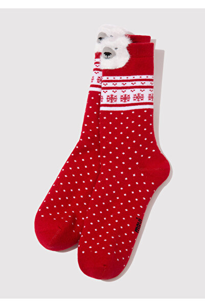 Mavi Rote Stiefelsocken mit Neujahrsmotiv 1912194-32421