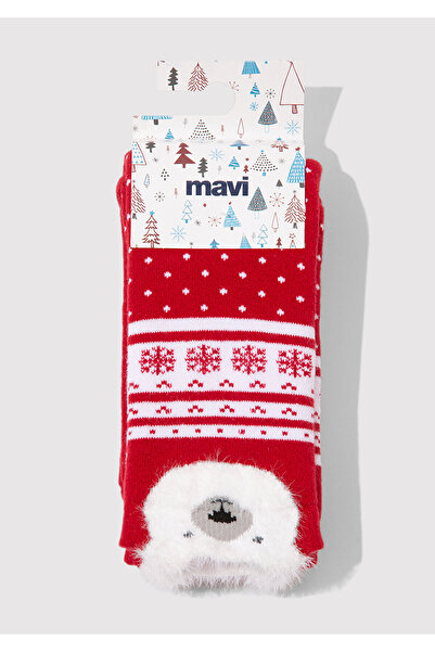 Mavi Rote Stiefelsocken mit Neujahrsmotiv 1912194-32421
