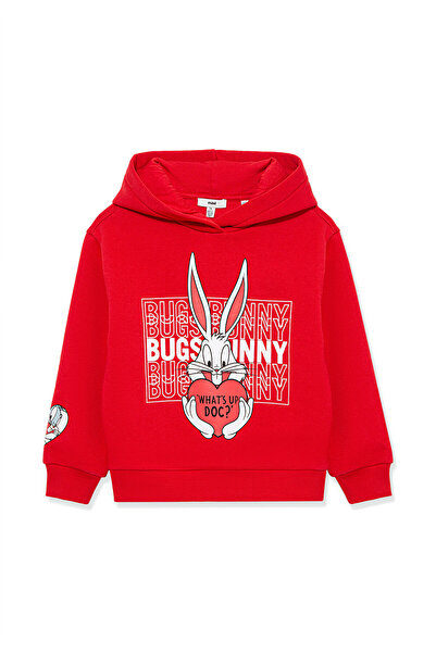 Mavi Bugs Bunny Printed Hooded Red Sweatshirt 7S10036-70471