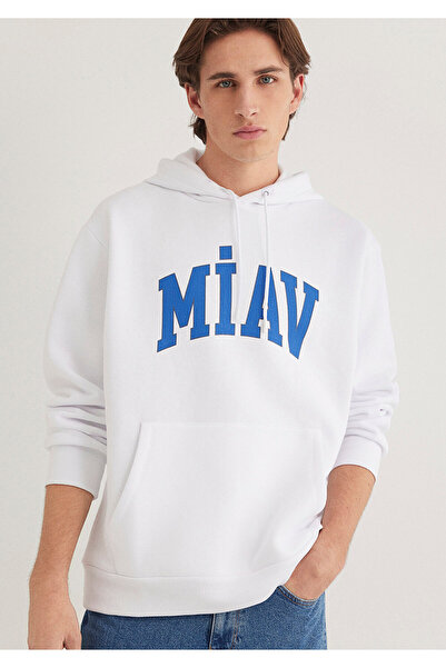 Mavi Miav bedrucktes Kapuzen-Sweatshirt 0S10122-620