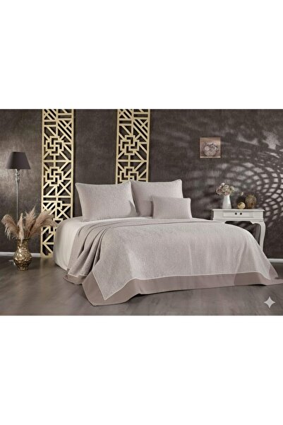 Vinaldi VNL BUTİK YATAK ÖRTÜSÜ ÇİFT KİŞİLİK PERA VİZON