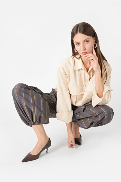 Bestyle حذاء كلاسيكو سيريز من جلد البقر الحقيقي باللون البني