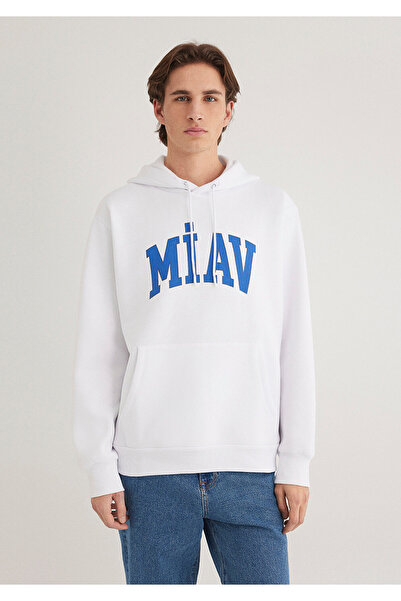 Mavi Miav bedrucktes Kapuzen-Sweatshirt 0S10122-620