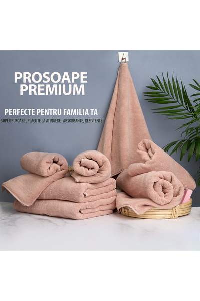 OEM Set of 4 premium quality towels, 580 g/m², 100% cotton, super soft, OEKO-TEX certified