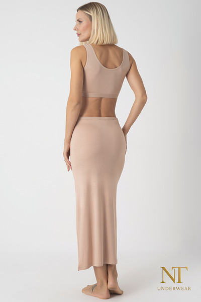 NT Underwear Εσωτερική επένδυση μακριάς φούστας από μπαμπού, Maxi Jupon – Φυσικό ύφασμα, Μοντέρνα Σχεδίαση.