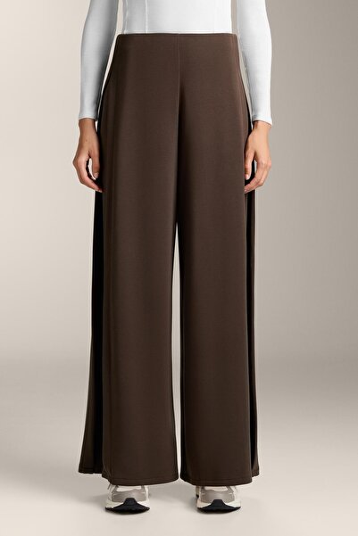 Oysho Modal kumaşlı yumuşak dokunuşlu yan pilili geniş paça pantolon