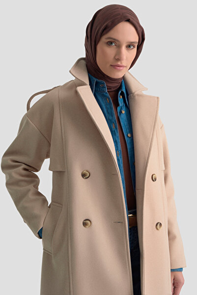 Armine TREND Buttoned Cashmere Coat-25Kt729