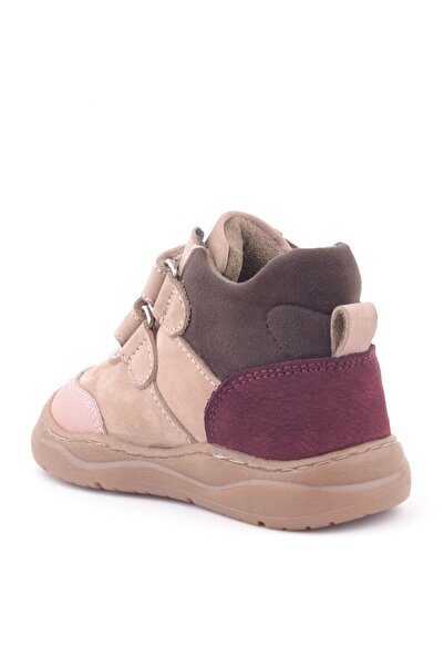 Rakerplus Genuine Leather Powder Pink Velcro Children's Sports Boots