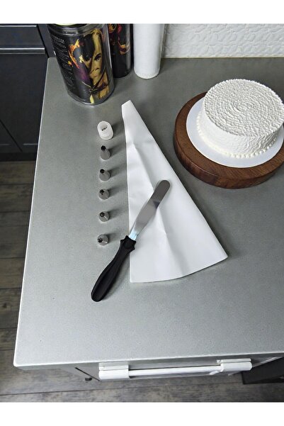 safestore Cream Piping Bag Set 8 Pieces Cream Cake Decorating Bag with Stainless Steel Tips + Spatula Gift