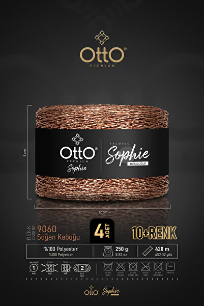 Otto خيط سويفت ميتاليك فاخر - خيط قشر البصل - عبوة من 4 قطع - 1 مم/250 جرام/4...