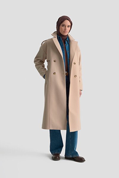 Armine TREND Buttoned Cashmere Coat-25Kt729