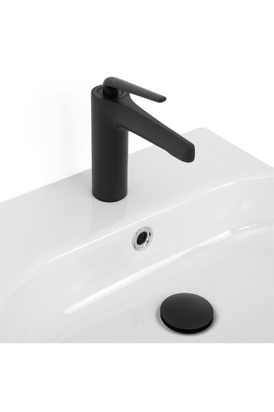 Maison Mex Baterie lavoar, NAOMI, L.12.7 l.4.5 H.17.2/13.8/11.4 cm, negru