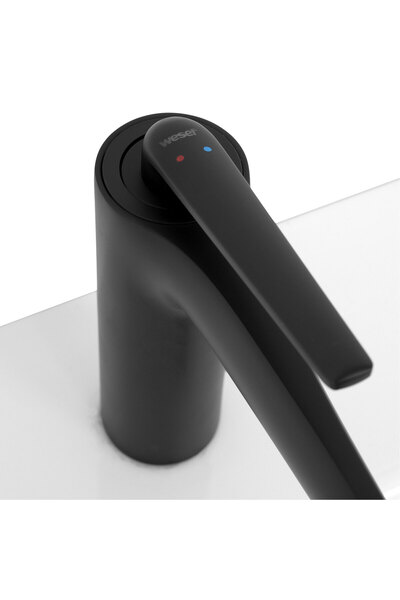 Maison Mex Baterie lavoar, NAOMI, L.12.7 l.4.5 H.17.2/13.8/11.4 cm, negru