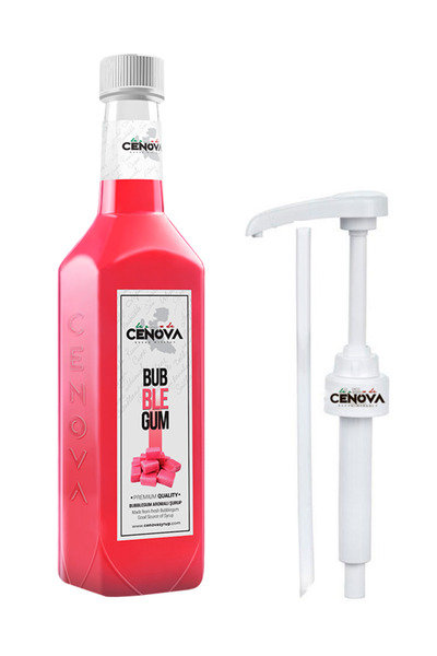 Cenova Bouble Gum Kahve-Kokteyl Şurubu 1000 ML Gurme Seri - Pompa Dahil