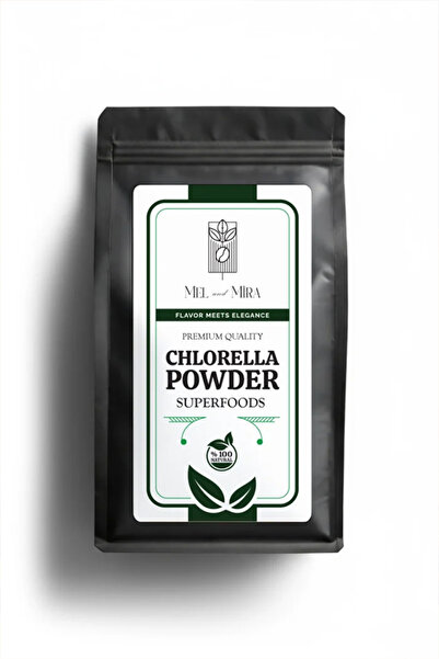 Mel and Mira Organik Klorella Tozu 100g, Premium Chlorella Powder ( Glutensiz...