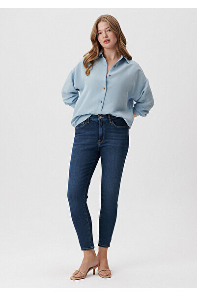 Mavi Pantaloni casual de blugi Marli de culoare închisă - 101339 -35246