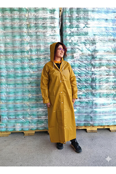Meşem معطف واق من المطر من مادة EVA باللون الأصفر