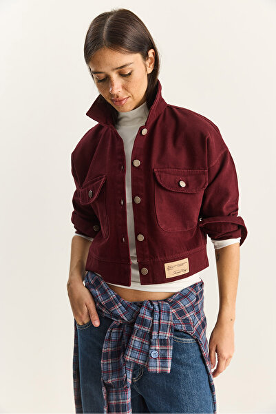 Bianco Lucci Women's Double Pocket Gabardine Jacket