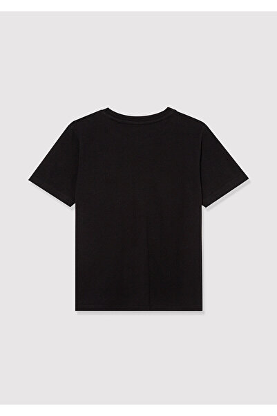 Mavi Černé tričko s logem Regular Fit / normální střih 6610030-900