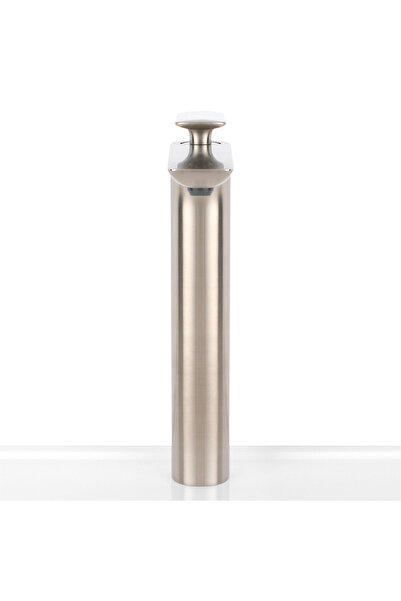 Maison Mex Tall washbasin mixer, MOONI, L.13.7 H.28.8 cm, brushed gray