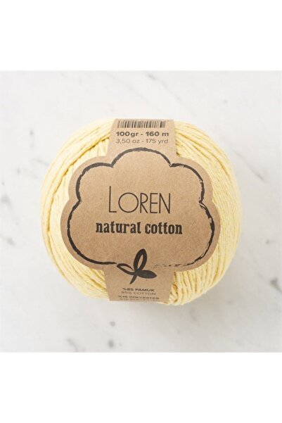 sylar حبل لورين من القطن الطبيعي باللون الأصفر الباستيل - R086 - 33915