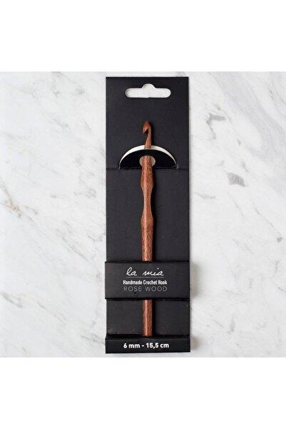 sylar لا ميا روزوود 6 ملم 15.5 سم خشب صوف كروشيه