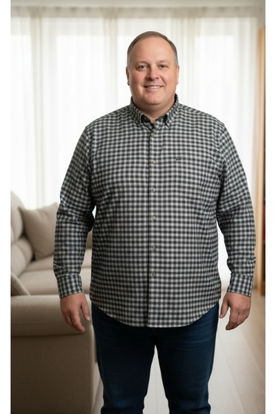 Grand Star 100% Vuna OGRATNIK SA SKRIVENIM DUGMIĆIMA SNEŽNA Karirano PL Sa dž...