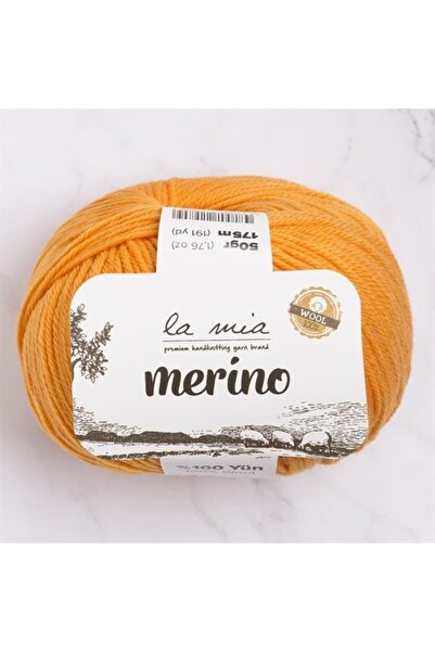 sylar حبل الحياكة اليدوية La Mia Merino باللون البرتقالي - L139 - 33793