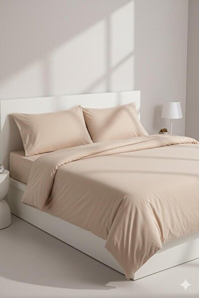 üntaş Gold Milk Coffee 200x220 Double Duvet Cover Set Esçiftsütlünvrsm