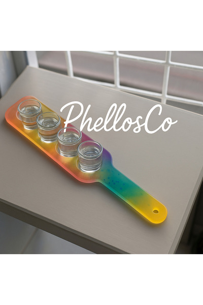 Phellos حامل شموع يدوي الصنع وصينية تقديم تيكيلا / زجاج سائل