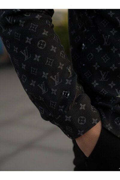 YusGos Men's Regular Fit Cotton High Quality Winter Lumberjack Shirt Black L