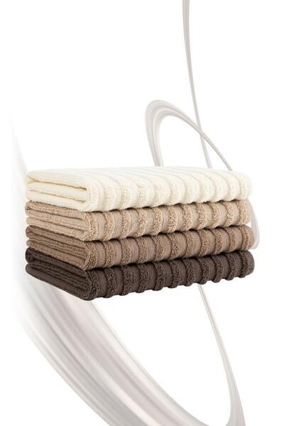 Karna Home Mutfak Havlu Şal Seti 4 lü Ramla SoftLine Çizgili Dokuma Renkli - 40x65 cm