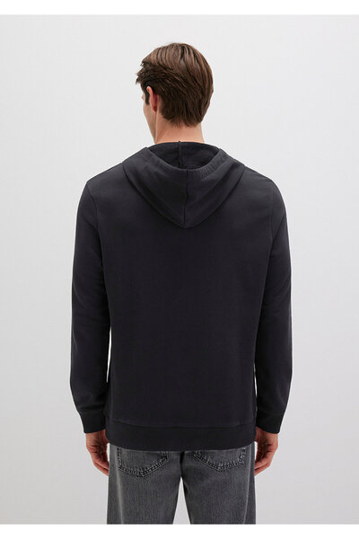 Mavi Чорний світшот з логотипом з капюшоном 065606900