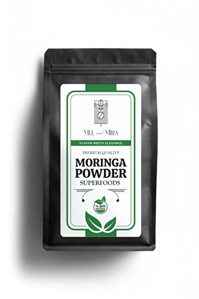 Mel and Mira Organik Moringa Tozu Çayı 50g, Premium Herbal Moringa Powder Tea...