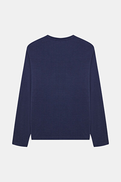 W Collection Dark Blue Circular Neck Long Sleeve Sweatshirt