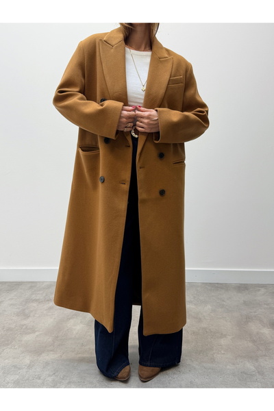 Maldia Shop Women's Premium Shoulder Pad Piece Armonde Tan Coat