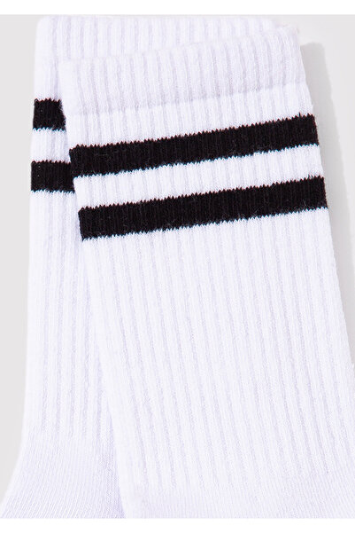 Mavi Weiße Socken mit Streifendetail 198200 -620