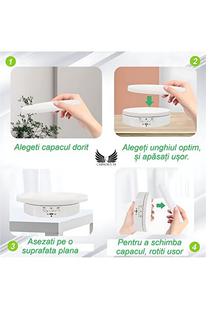 Chimora 44 ® 3-in-1 Rotating Photo/Video Stand, 15/18/22 cm, 360° Electronic, Remote