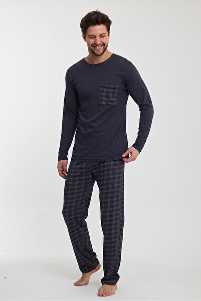 Lunaberry Σετ Πιτζάμες Γαμπρού, Κομψό, Λεπτομέρεια τσέπης, 100% Βαμβάκι, Προίκα, Πακέτο. Επιλέξτε το δικό σας μέγεθος.