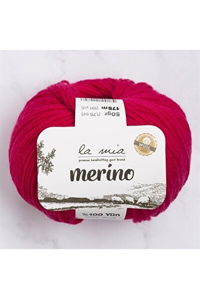sylar حبل الحياكة اليدوية La Mia Merino باللون الفوشيا - L058 - 33787