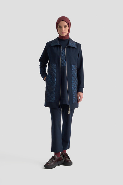 Armine TREND Triple Quilted Detailed Set-Tunic Pants Vest-25Kt654