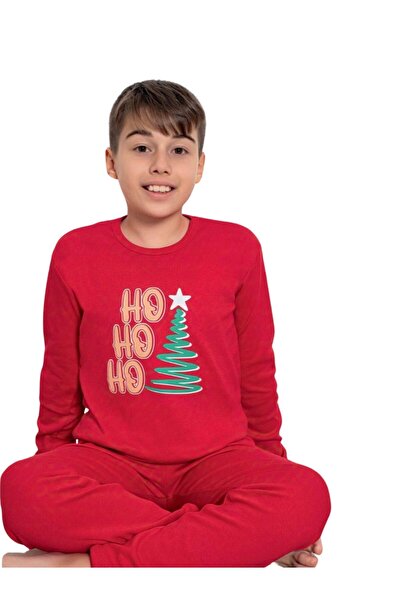 YusGos Printed Boys' New Year Family Pajamas Set