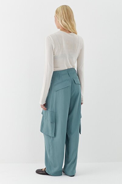 MARKALİSTE Dökümlü Cargo Pants Mint