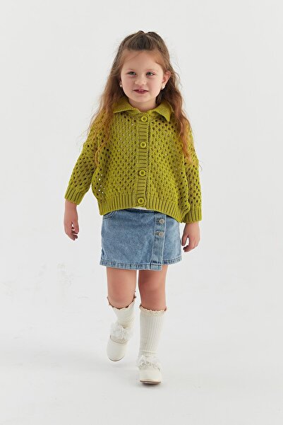 MARKALİSTE Children's Knitwear Cardigan Oil Green